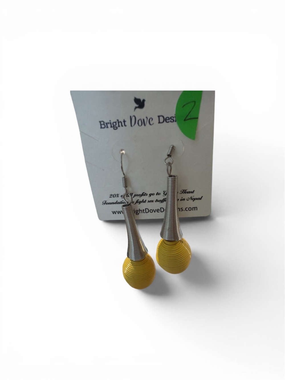 Bright Dove Designs‎ Yellow Drop Earrings - Picture 2 of 2